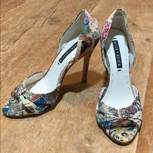 Alice + Olivia multicolored d’Orsay heels sz 37.5